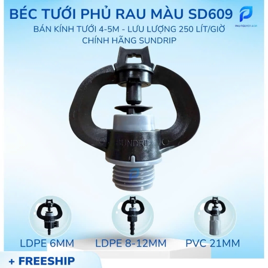BÉC TƯỚI PHỦ RAU MÀU SD609